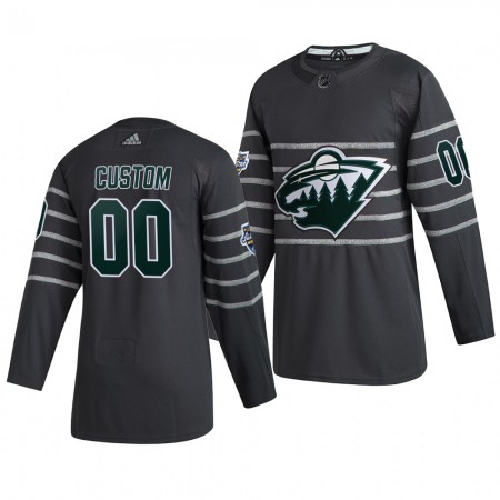 Camisola Minnesota Wild Personalizado Cinza Adidas 2020 NHL All-Star Authentic - Homem